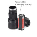 365~370nm 21 UV Torch Aluminum UV Flashlight 3xAAA